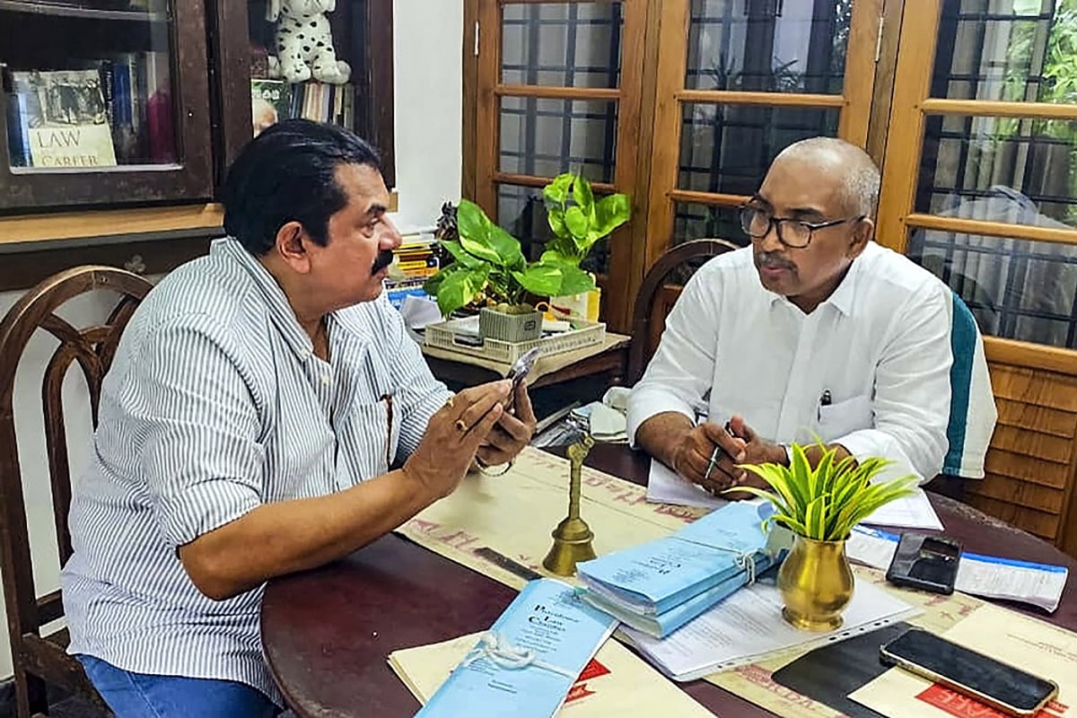 Justice Hema Committee report: Actor Mukesh with his lawyer